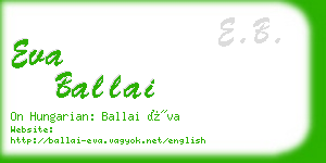 eva ballai business card